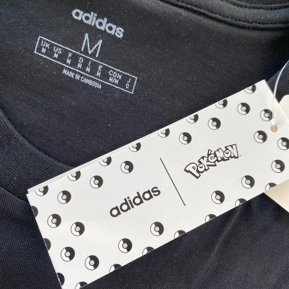🆕 Adidas X Pokémon - Pixeled Black Tee - Small - Picture 5 of 7